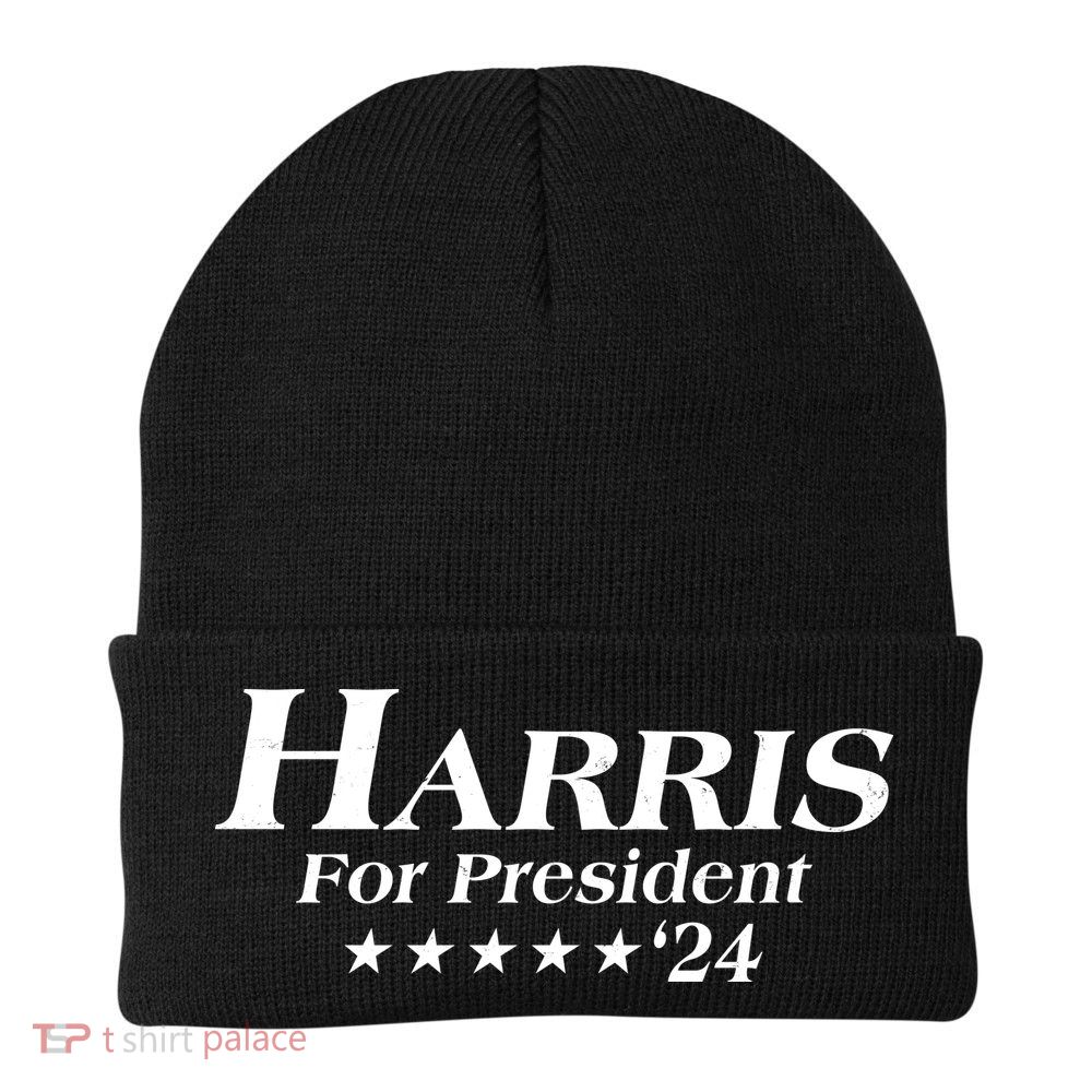 Kamala Harris For President 2024 Knit Cap Winter Beanie