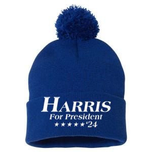 Kamala Harris For President 2024 Pom Pom 12in Knit Beanie