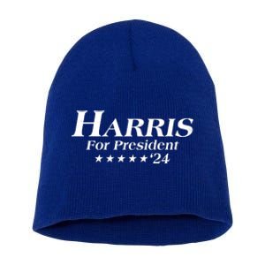 Kamala Harris For President 2024 Short Acrylic Beanie