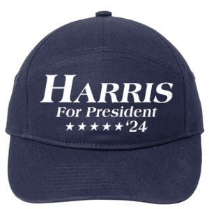 Kamala Harris For President 2024 7-Panel Snapback Hat