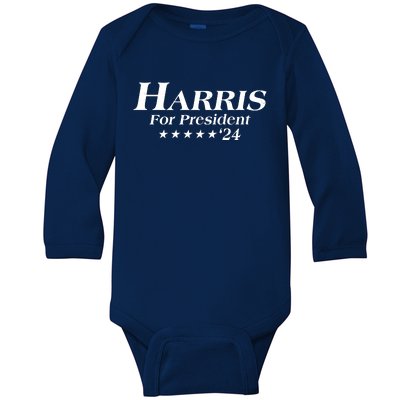 Kamala Harris For President 2024 Baby Long Sleeve Bodysuit