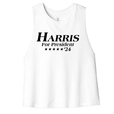 Kamala Harris For President 2024 Women's Racerback Cropped Tank