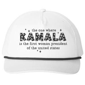 Kamala Harris First Woman President Tribute Snapback Five-Panel Rope Hat