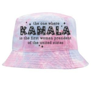 Kamala Harris First Woman President Tribute Tie-Dyed Bucket Hat