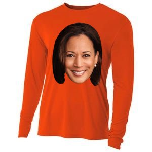 Kamala Harris Face 2024 Cooling Performance Long Sleeve Crew