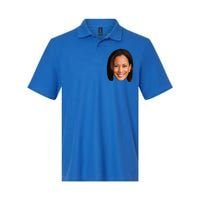 Kamala Harris Face 2024 Softstyle Adult Sport Polo