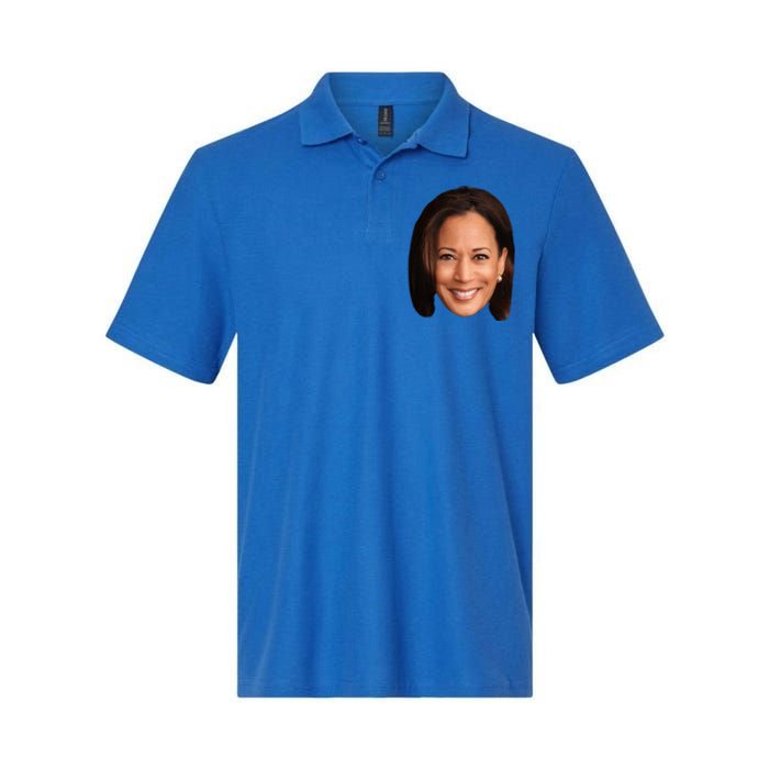 Kamala Harris Face 2024 Softstyle Adult Sport Polo