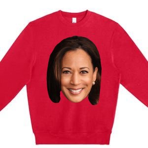 Kamala Harris Face 2024 Premium Crewneck Sweatshirt