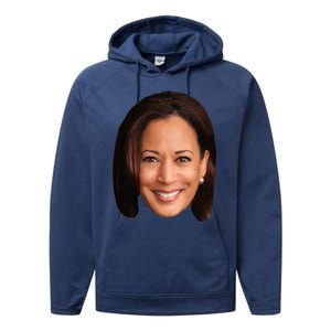 Kamala Harris Face 2024 Performance Fleece Hoodie