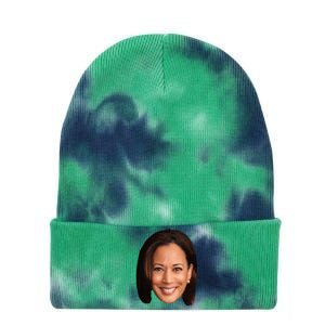 Kamala Harris Face 2024 Tie Dye 12in Knit Beanie