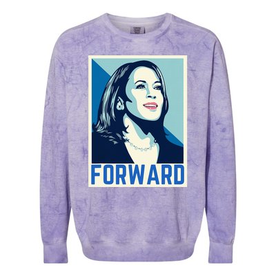 Kamala Harris Forward 2024 Presidential Election President Colorblast Crewneck Sweatshirt