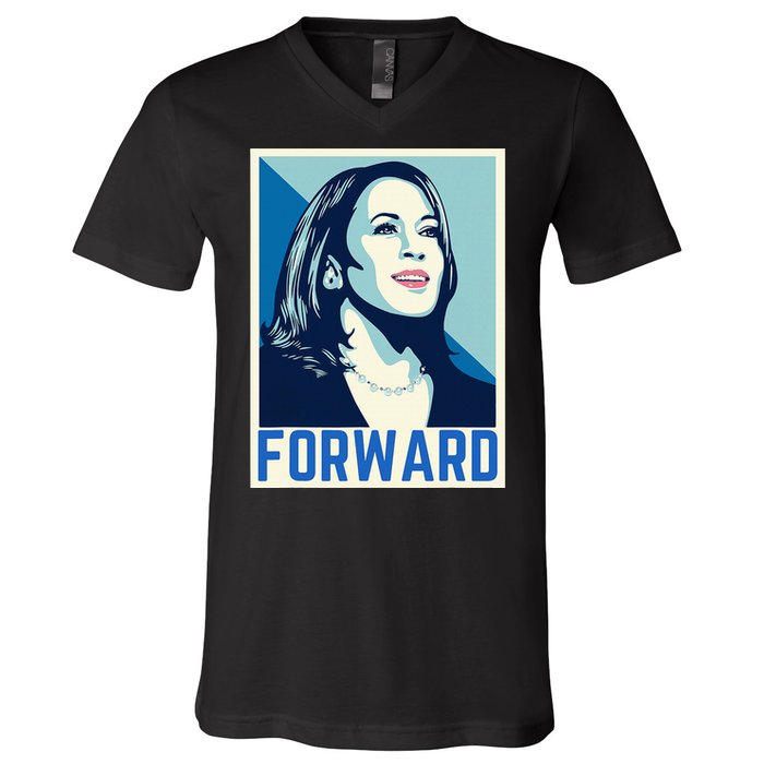 Kamala Harris Forward 2024 Presidential Election President V-Neck T-Shirt