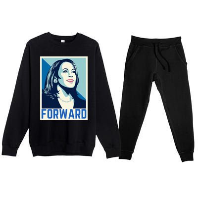 Kamala Harris Forward 2024 Presidential Election President Premium Crewneck Sweatsuit Set