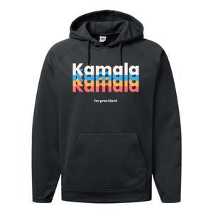 Kamala Harris For President 2024 Harris 2024 Democrat Usa Performance Fleece Hoodie