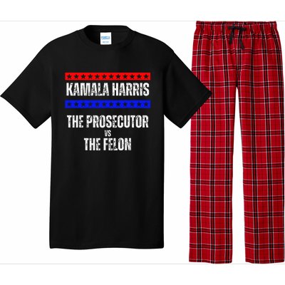 Kamala Harris For President The Prosecutor Vs The Felon 2024 Pajama Set