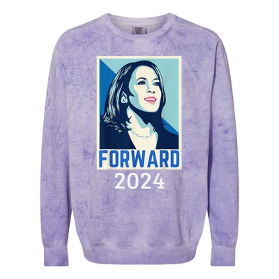 Kamala Harris Forward 2024 Presidential Election President Colorblast Crewneck Sweatshirt