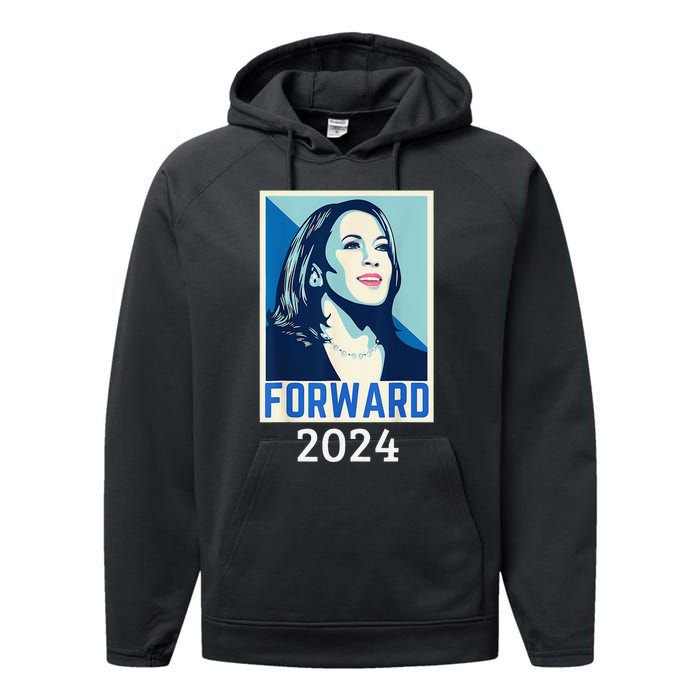 Kamala Harris Forward 2024 Presidential Election President Performance Fleece Hoodie