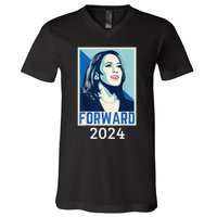 Kamala Harris Forward 2024 Presidential Election President V-Neck T-Shirt