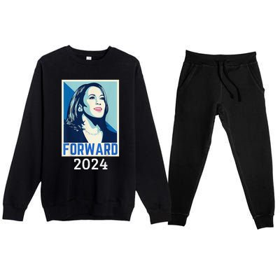 Kamala Harris Forward 2024 Presidential Election President Premium Crewneck Sweatsuit Set