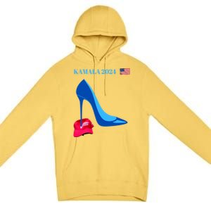 Kamala Harris For President 2024 High Heel Crushed Maga Hat Premium Pullover Hoodie