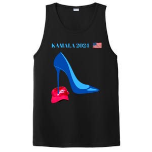 Kamala Harris For President 2024 High Heel Crushed Maga Hat PosiCharge Competitor Tank