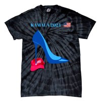 Kamala Harris For President 2024 High Heel Crushed Maga Hat Tie-Dye T-Shirt