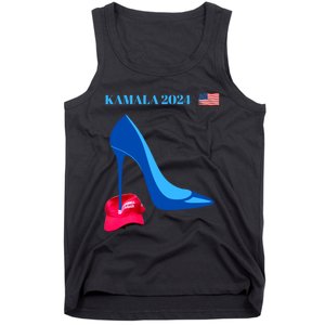 Kamala Harris For President 2024 High Heel Crushed Maga Hat Tank Top