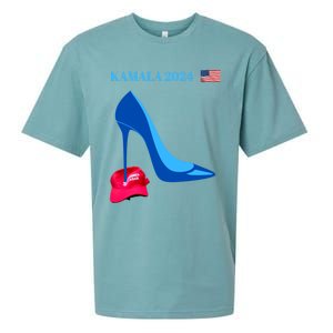 Kamala Harris For President 2024 High Heel Crushed Maga Hat Sueded Cloud Jersey T-Shirt