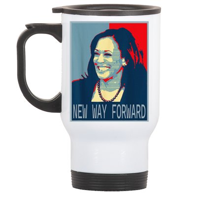 Kamala Harris Forward 2024 Presidential Election President Stainless Steel Travel Mug