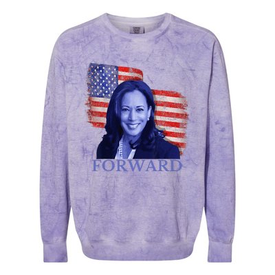 Kamala Harris Forward 2024 Presidential Election President Colorblast Crewneck Sweatshirt