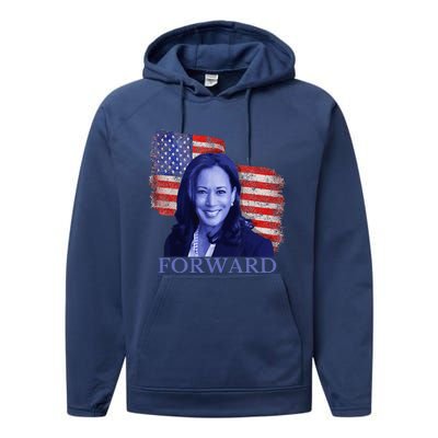 Kamala Harris Forward 2024 Presidential Election President Performance Fleece Hoodie