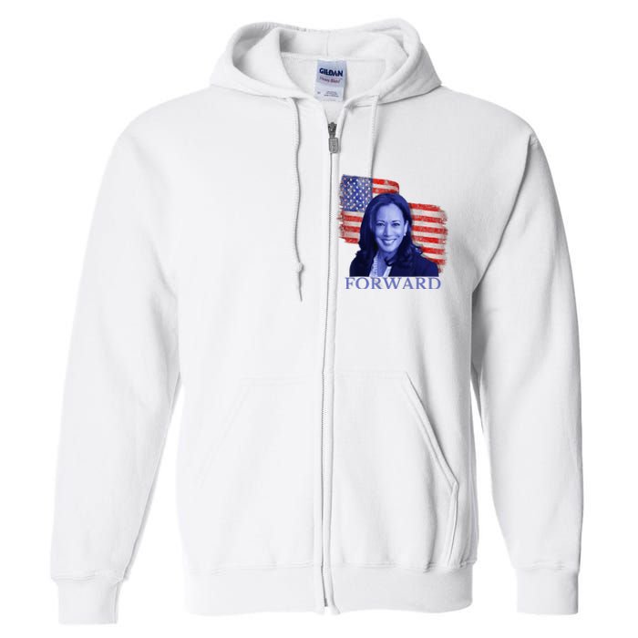 Kamala Harris Forward 2024 Presidential Election President Full Zip Hoodie