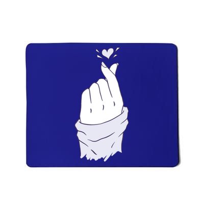 Korean Hand Finger Heart Kgiftpop Saranghae Purple Gift Mousepad