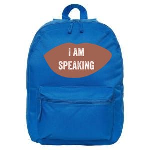 Kamala Harris Female Vice President I Am Speaking Empowered Cool Gift 16 in Basic Backpack