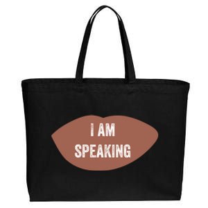 Kamala Harris Female Vice President I Am Speaking Empowered Cool Gift Cotton Canvas Jumbo Tote