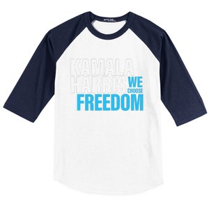 Kamala Harris For President 2024 Election Campaign Freedom Baseball Sleeve Shirt