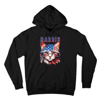 Kamala Harris For President 2024 Election Usa Flag Cat Lady Hoodie