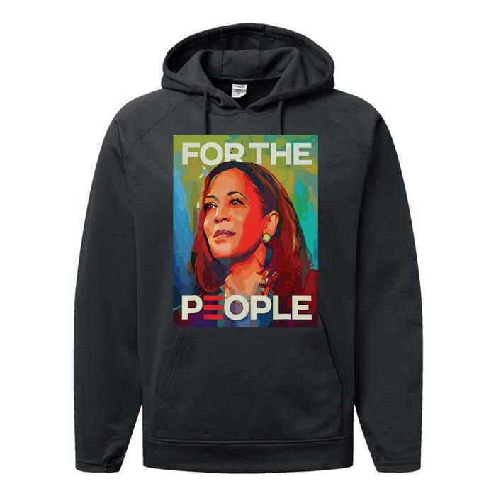 Kamala Harris For People 2024 Election President Performance Fleece Hoodie