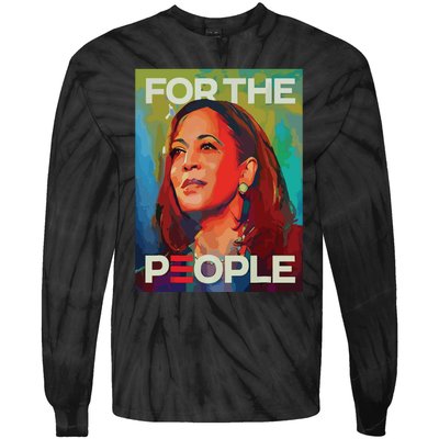 Kamala Harris For People 2024 Election President Tie-Dye Long Sleeve Shirt