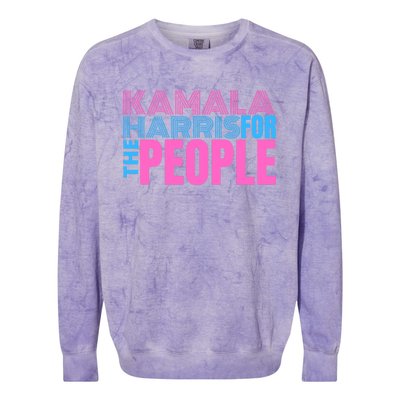 Kamala Harris For The People Colorblast Crewneck Sweatshirt