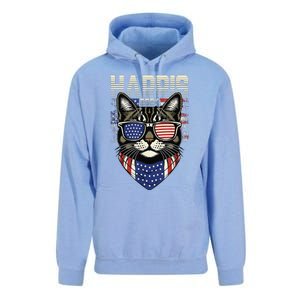 Kamala Harris For President 2024 Funny Cat Lady Unisex Surf Hoodie