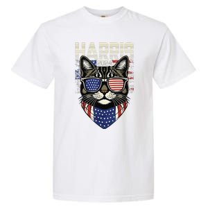 Kamala Harris For President 2024 Funny Cat Lady Garment-Dyed Heavyweight T-Shirt