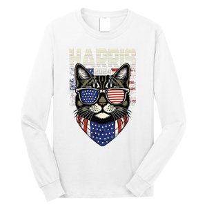 Kamala Harris For President 2024 Funny Cat Lady Long Sleeve Shirt