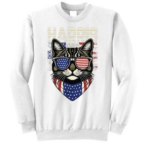 Kamala Harris For President 2024 Funny Cat Lady Sweatshirt