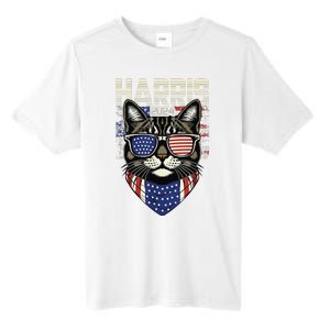 Kamala Harris For President 2024 Funny Cat Lady Tall Fusion ChromaSoft Performance T-Shirt