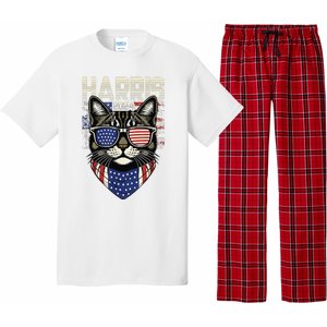 Kamala Harris For President 2024 Funny Cat Lady Pajama Set