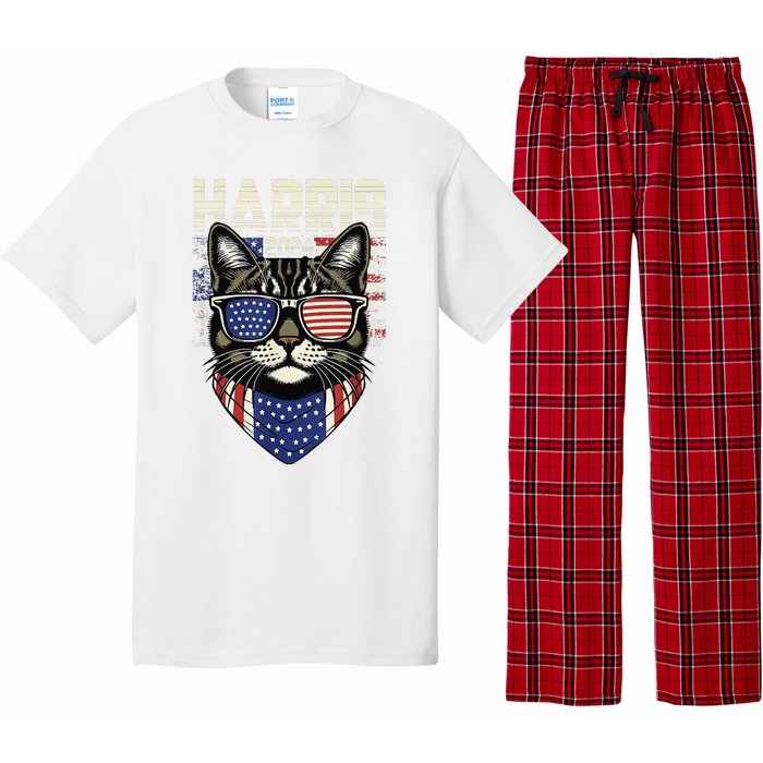 Kamala Harris For President 2024 Funny Cat Lady Pajama Set