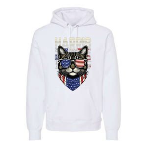 Kamala Harris For President 2024 Funny Cat Lady Premium Hoodie