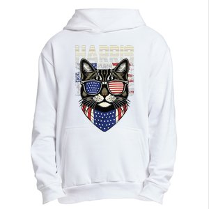 Kamala Harris For President 2024 Funny Cat Lady Urban Pullover Hoodie