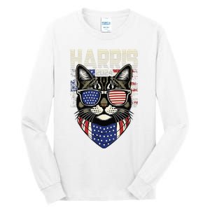 Kamala Harris For President 2024 Funny Cat Lady Tall Long Sleeve T-Shirt